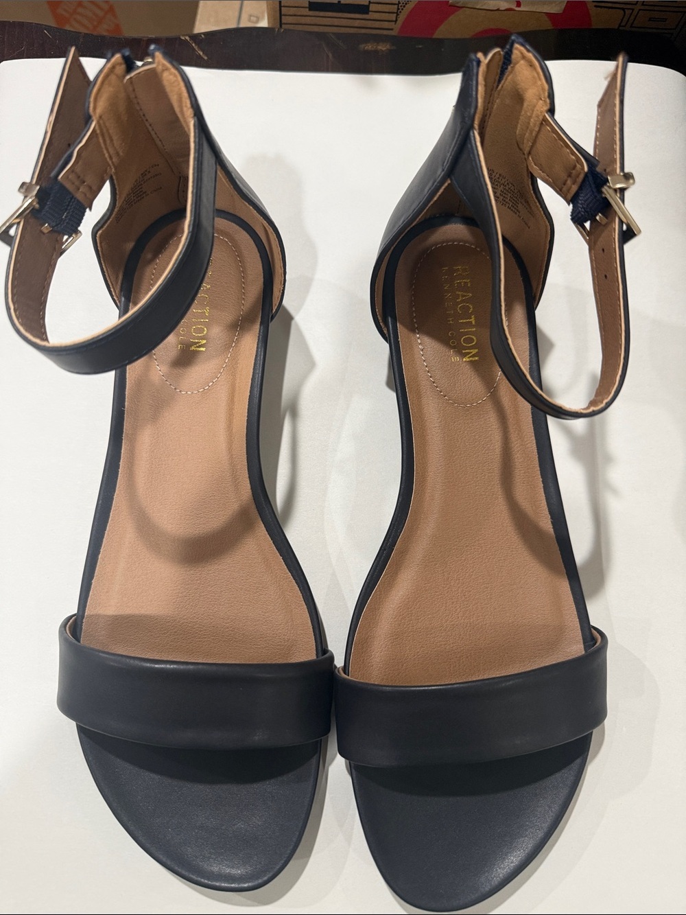 Kenneth Cole Reaction off Blue Ankle-Strap Heeled Sandals Size 10